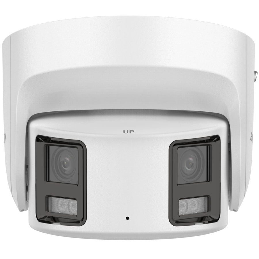 Hikvision 8MP IP Panoramic Turret, 30m ColorVu, AcuSense, 2-Way Audio, Speaker, Strobe — Black / Panoramic