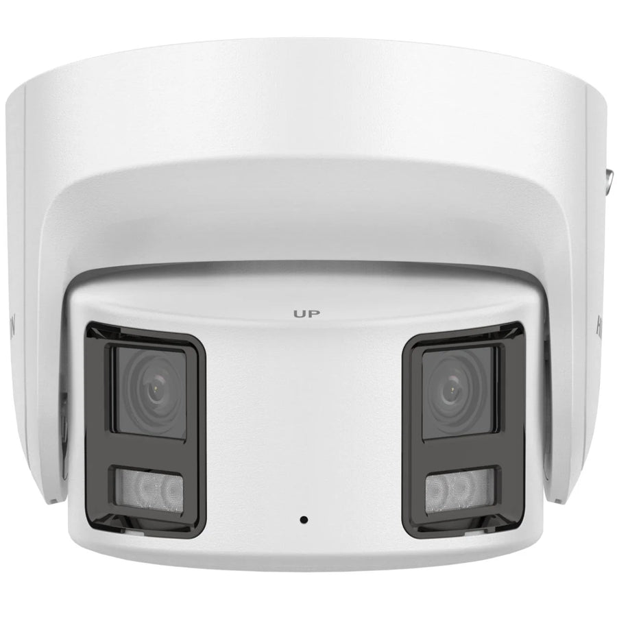 Hikvision 8MP IP Panoramic Turret, 30m ColorVu, AcuSense, 2-Way Audio, Speaker, Strobe