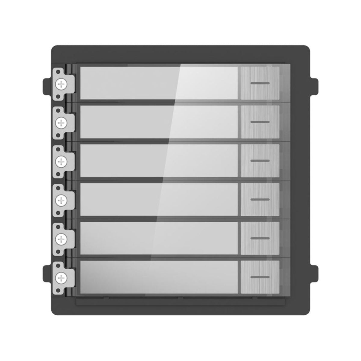 Hikvision Intercom 6-Button Module, Stainless Steel — Stainless Steel
