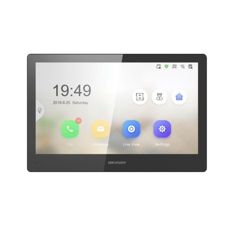 Hikvision IP PoE Intercom 10" Touch Screen with WiFi — Black