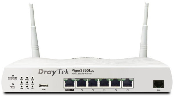 Draytek Vigor 2865 VDSL and Ethernet Router with AC1300 Wi-Fi and built-in LTE modem