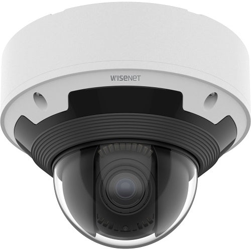Hanwha XNV-6083Z X Series, IP66-IP67 2MP 2.8-12mm Motorized Varifocal Lens, AI Vandal IP Dome Camera, White