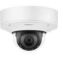 Hanwha XNV-9082R X Series, WDR IP67 4K 2.8-8.4mm Motorized Varifocal Lens, IR 40M IP Dome Camera, White
