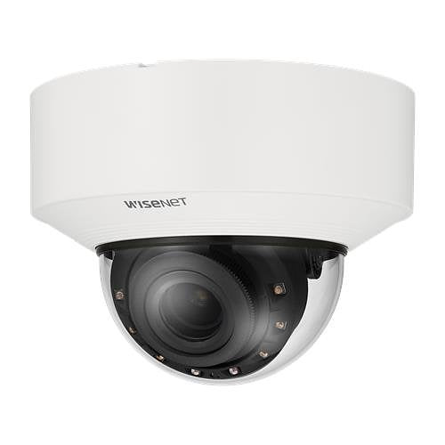 Hanwha XNV-C9083R X Series, WDR 4K IP Dome Camera, 4.4-9.3mm Motorized Varifocal Lens, IR 40M, IP67, White