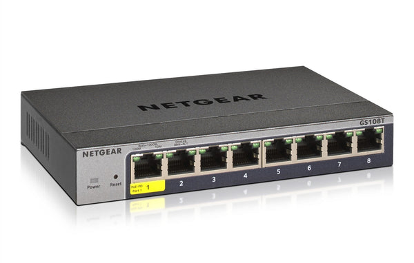 NETGEAR GS108T-300PES 8P GE SMART MANAGED PRO SWITCH