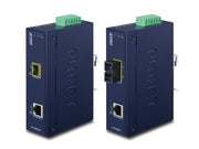 Planet IFT-802T IP30 Slim type Industrial Fast Ethernet Media Converter SC MM (-40 to 75 degree C)