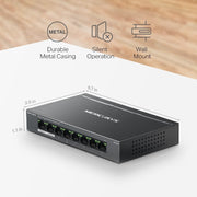 TP-Link MS108GP 8-Port Gigabit Desktop Switch with 7-Port PoE+