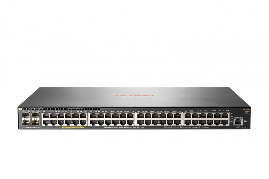 Hewlett Packard Enterprise 2930F 48G PoE+ 4SFP+ Switch - Fiber Optic (JL256A)