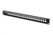 Modular Patch Panel, shielded 24-port, blank, 1U, rack mount, black RAL 9005