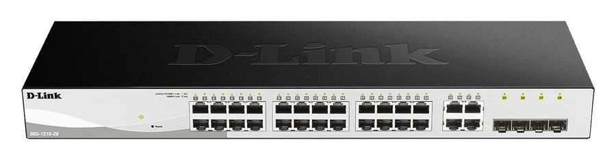 D-Link 28-Port Layer2 Smart Managed Gigabit Switch|green 3.0 24x 10/100/1000Mbit/s TP - Switch - Fiber Optic (DGS-1210-28/E)