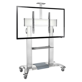 Video Conferencing Equipment Floor Stand for 60&#8243;-100&#8243; Screen With Camera Tray and Codec Shelf image 2