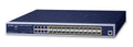 Planet GS-5220-16S8CR L2+/L4 24-Port 100/1000X SFP with 8 Shared TP Managed Switches, with Hardware Layer3 IPv4/IPv6 Static Routing, W/ 48V Redundant Power
