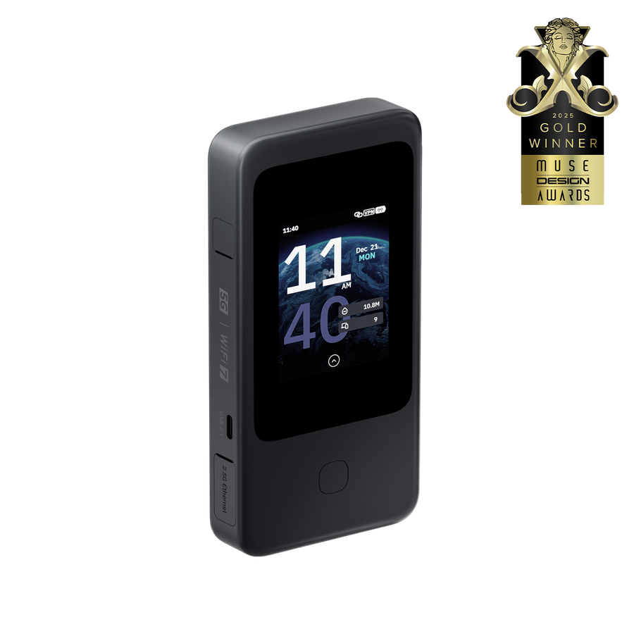 GL.iNet Mudi 7 (GL-E5800) 5G NR Tri-band Wi-Fi 7 Travel Router