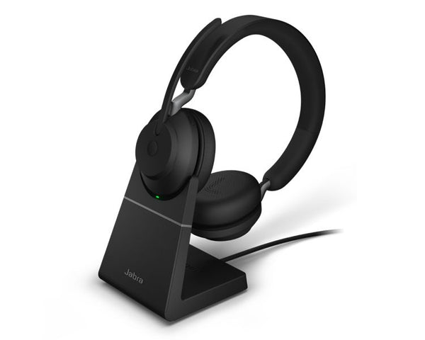 Jabra Evolve2 65 Link380a MS Stereo Black Headset with Desk Stand