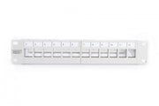 Modular Patch Panel, shielded, 12-Port Blank,1U,254mm (10") Rack Mount, grey RAL 7035