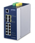 Planet IGS-12040MT IP30 Industrial 8* 10/100/1000TP + 2* 100/1G SFP + 2*100/1G/2.5G SFP Full Managed Ethernet Switch (-40 to 75 C, dual redundant power input on