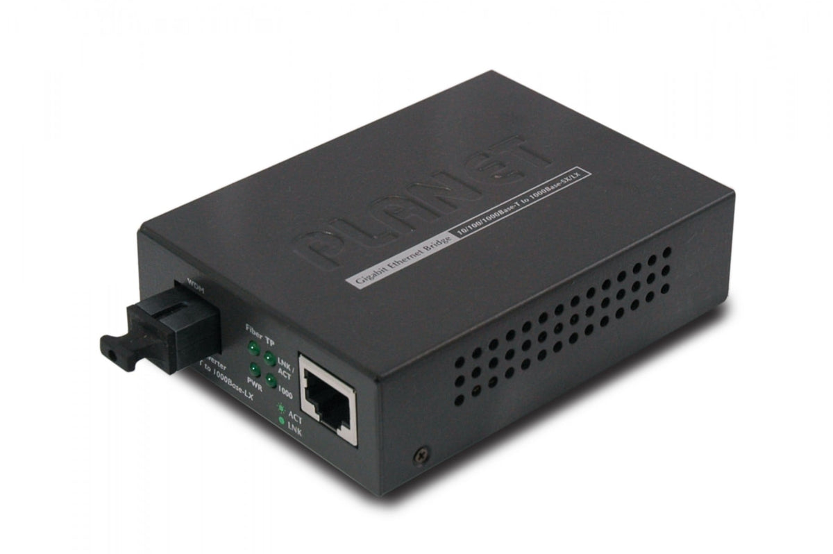 Planet GT-806B15 10/100/1000Base-T to WDM Bi-directional Fiber Converter - 1550nm - 20KM