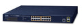Planet GS-4210-16P2S IPv6/IPv4, 16-Port Managed 802.3at PoE+ Gigabit Ethernet Switch + 2-Port 100/1000X SFP (220W PoE budget, supports ERPS Ring, CloudViewer ap