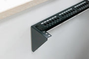 2U vertical wall mounting bracket 105 x 504 x 151 mm, black