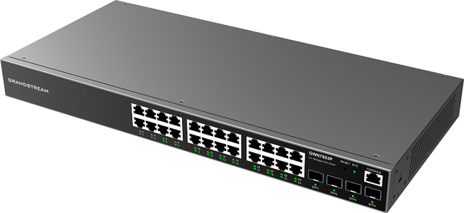 Grandstream GWN7803P 24-Port Gigabit Enterprise Layer 2+ Managed PoE Network Switch Main Image