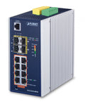 Planet IGS-5225-8P4S IP30 Industrial L2+/L4 8-Port 1000T 802.3at PoE + 2-Port 100/1G SFP + 2-Port 1G/2.5G SFP Full Managed Switch (-40 to 75 C, dual redundant p
