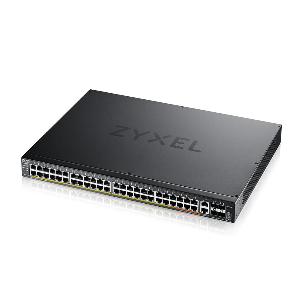 XGS2220-54FP, L3 Access Switch, 960W PoE, 40xPoE+/10xPoE++, 48x1G RJ45 2x10mG RJ45, 4x10G SFP+ Uplink, incl. 1 yr NebulaFlex Pro