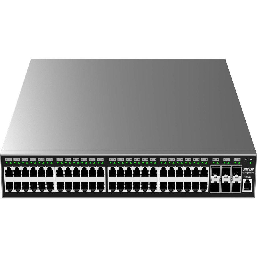 Grandstream GWN7816P 48-Port Gigabit Enterprise Layer 3 Managed PoE Network Switch
