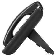 Grandstream GXP1625 PoE HD IP phone side angle view showing handset and stand