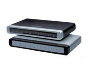 Grandstream GXW4104 analog FXO IP gateway shown at an angle