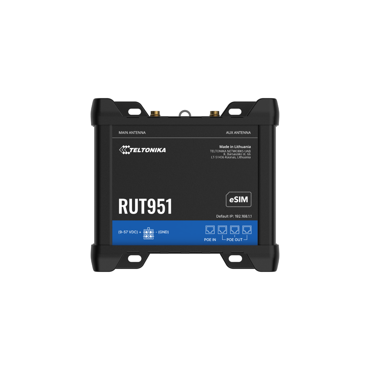 Teltonika Industrial RUT951 PoE+ Cellular Router