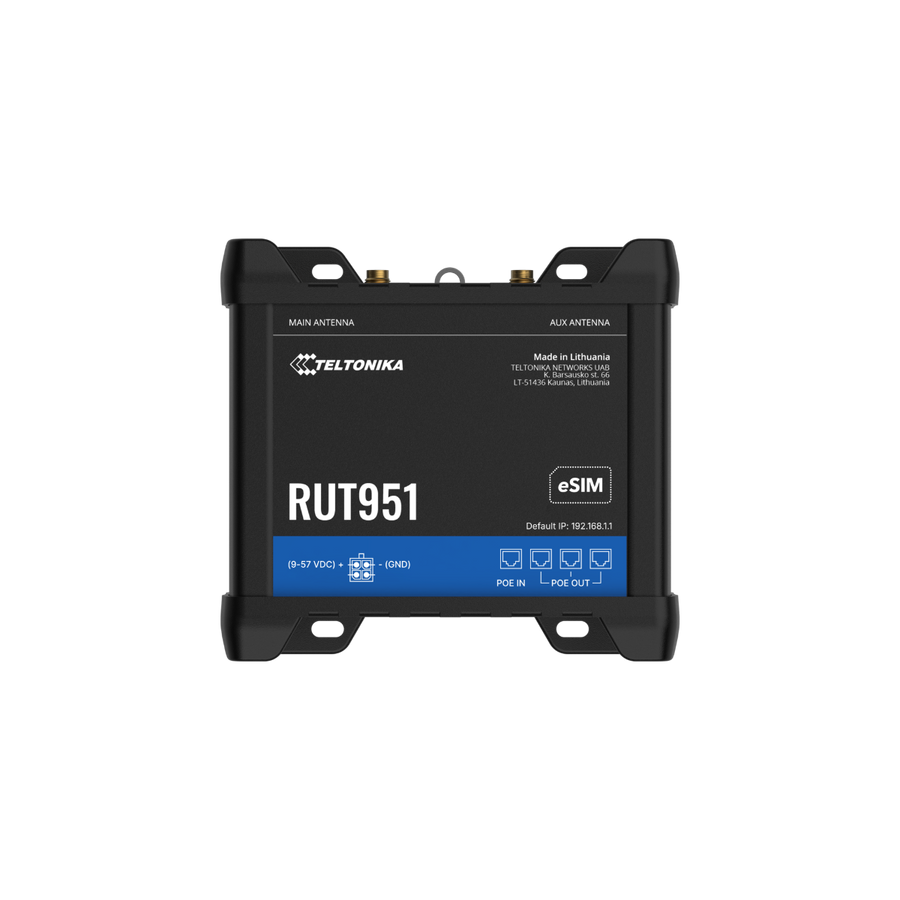Teltonika Industrial RUT951 PoE+ Cellular Router